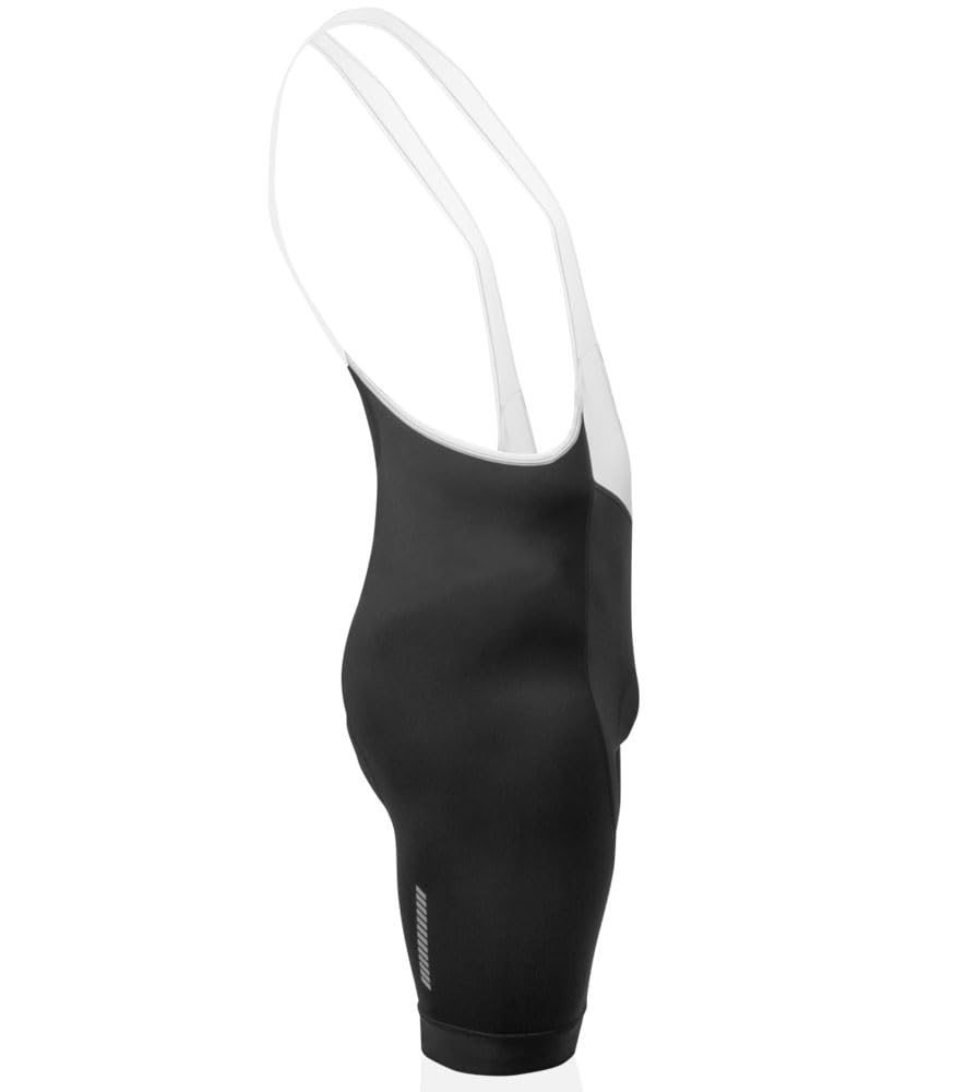 Men's Core Padded Cycling Bib Shorts - Long Distance Comfort Black Bike Shorts | USA Made | Perfect for Road Biking, Indoor Training & Triathlon Races