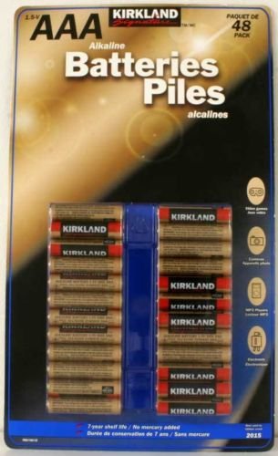 Kirkland Signature AAA Alkaline Batteries Bulk Pack - 192 Count (48 Batteries x 4 Packs) | Long-Lasting Power for Toys, Flashlights, Remote Controls & Electronics