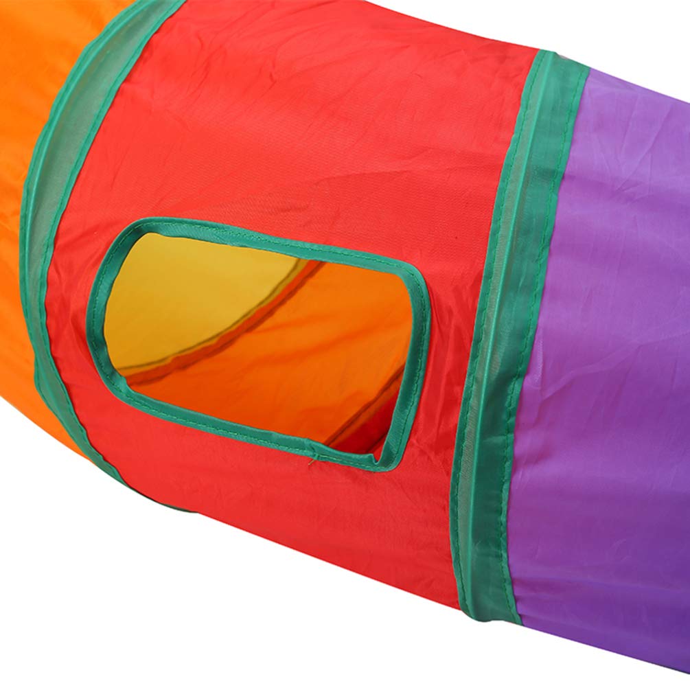 POPETPOP Rainbow Cat Tunnel - Interactive Cat Tube Toy for Kittens, Puppies, Bunnies & Rabbits - Large Long Pet Play Tunnel for Indoor/Outdoor Fun - Perfect for Hide & Seek, Exercise & Playtime