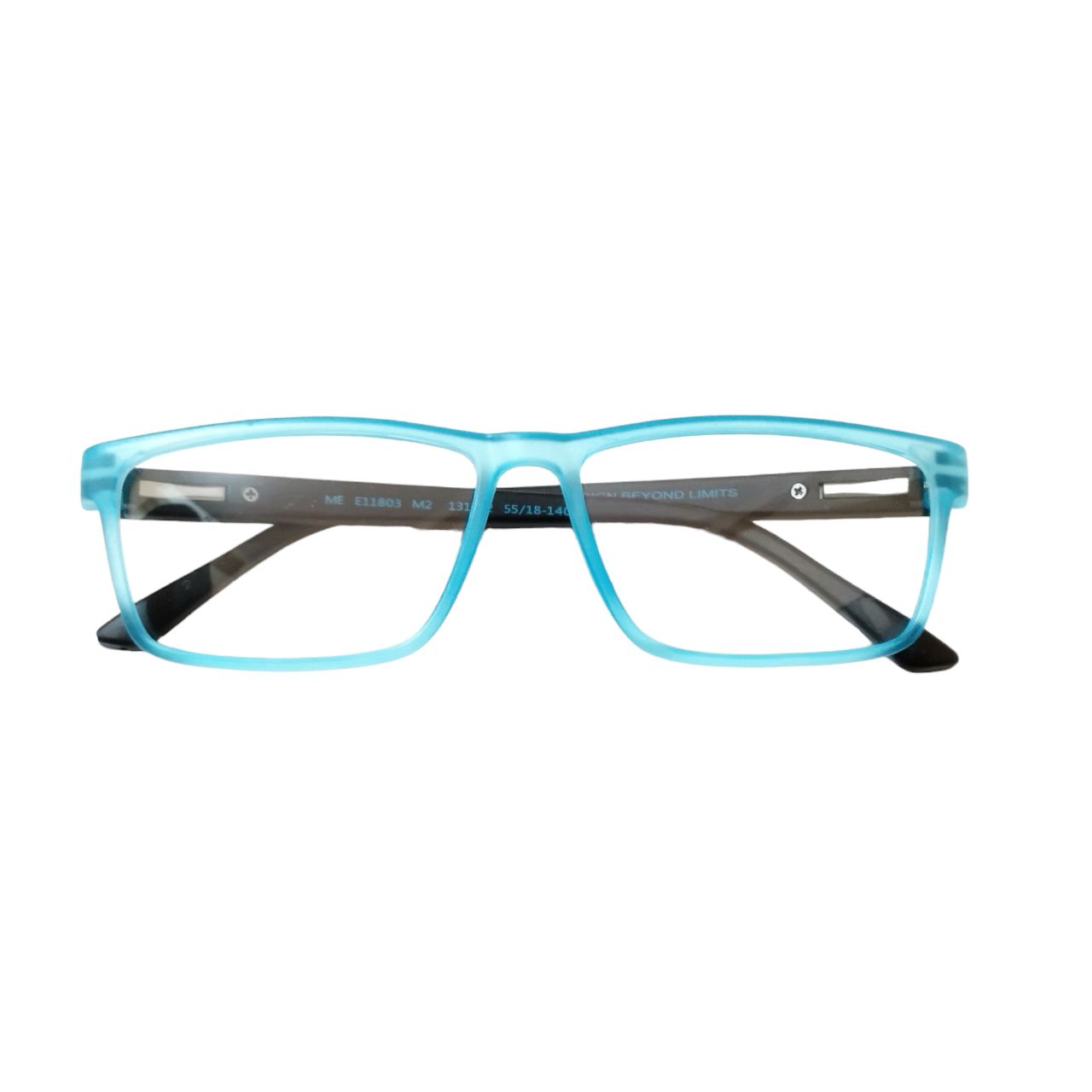 Stylish Rectangle Blue & Black Full Rim Eyeglass Frames 11803 - Perfect for Work, Reading & Fashion Accessories