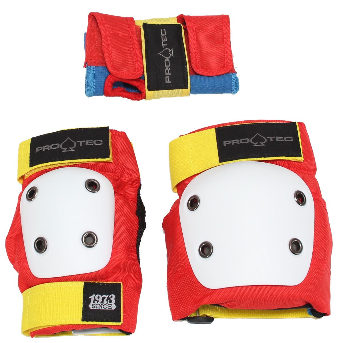 Protec Junior Skateboard Protective Gear Set - 3-Piece Knee, Elbow & Wrist Pads for Kids Safety - Perfect for Skateboarding, Roller Skating & Scooter Riding
