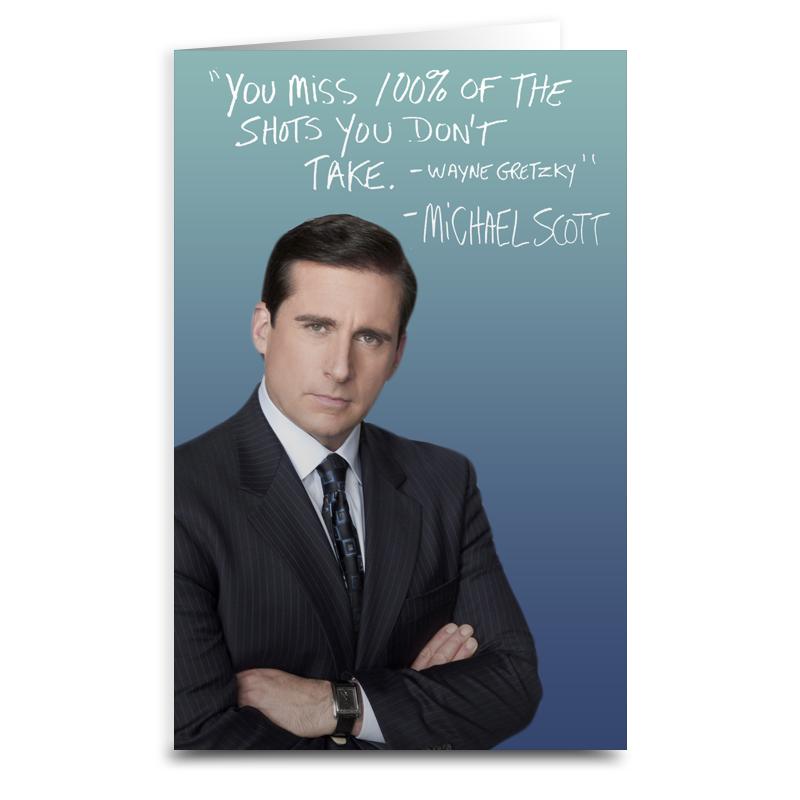 Funny The Office Michael Scott Greeting Card - Perfect for Birthday, Christmas & Office Parties - Hilarious TV Show Inspired Stationery