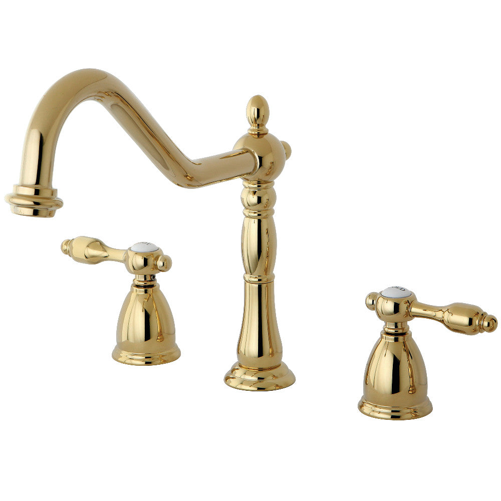 Kingston Brass KB1791TALLS 8-Inch Widespread Kitchen Faucet with High Arc Spout - Perfect for Modern Farmhouse & Commercial Style Kitchens
