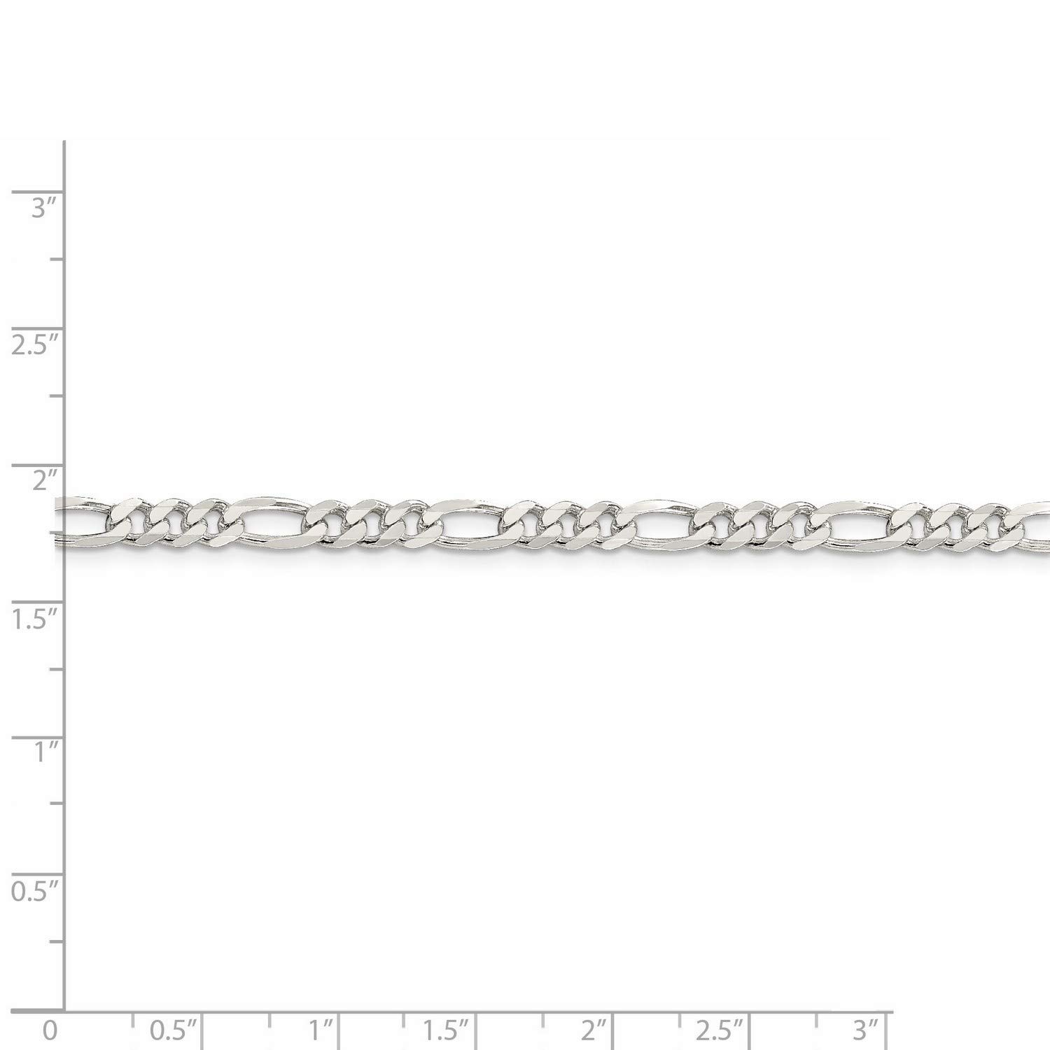 925 Sterling Silver Figaro Chain Necklace, Bracelet or Anklet - Dainty Jewelry for Women & Men - Perfect for Everyday Wear, Gifts & Special Occasions