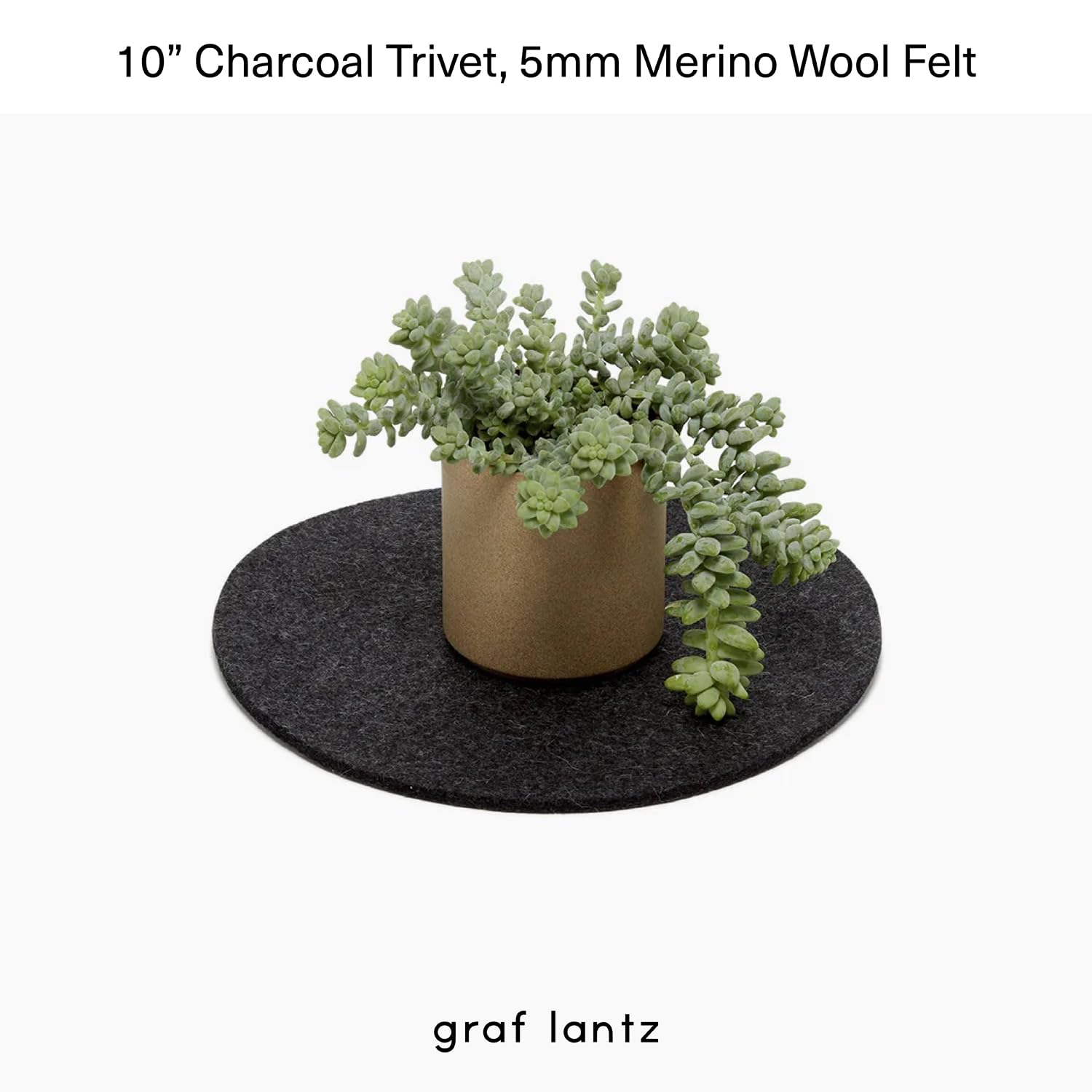 Premium 100% Merino Wool Trivet for Hot Dishes - Heat Resistant Kitchen Hot Pad for Countertops, Tables & Serving - Protects Surfaces from Sizzling Pots & Pans - Elegant 10