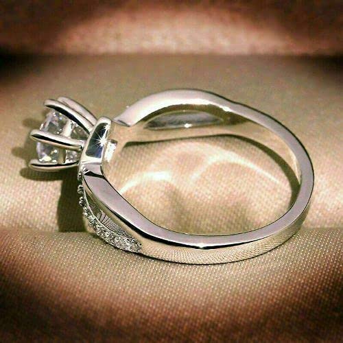 1.45 CT Round Cut Diamond Infinity Engagement Wedding Ring - 14K White Gold Finish for Brides & Couples | Perfect for Proposals, Anniversaries & Special Occasions