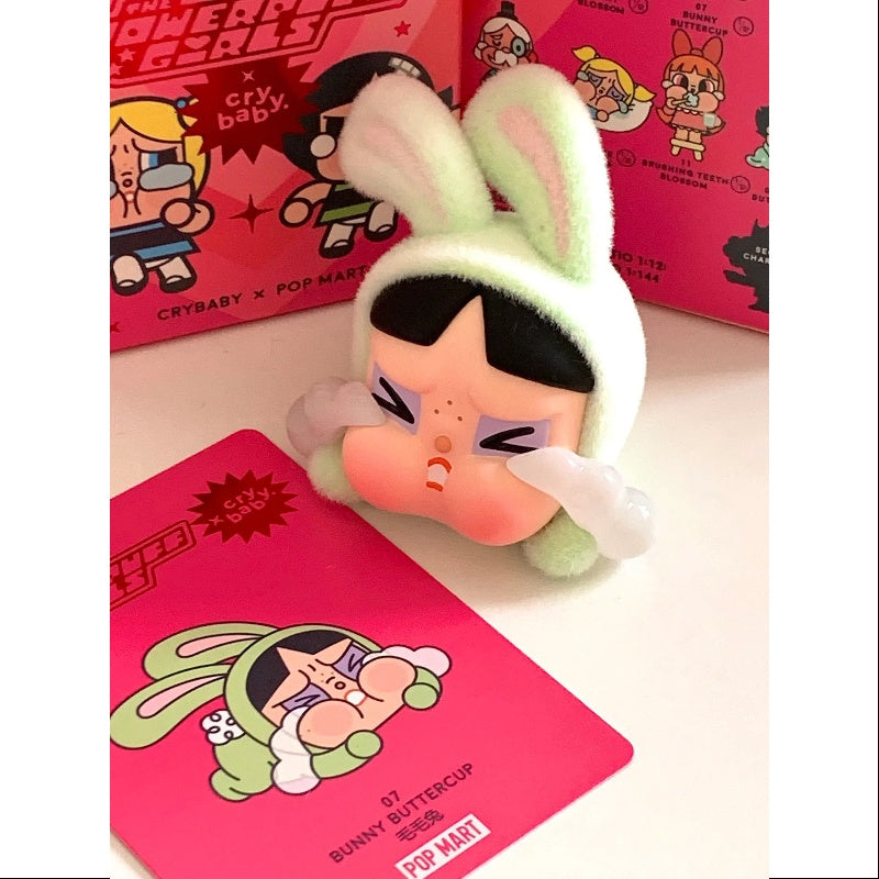 Powerpuff Girls Crybaby Bunny Buttercup Plush Toy - Cute Cartoon Collectible for Kids & Fans - Perfect for Gifts, Room Decor, and Playtime Fun