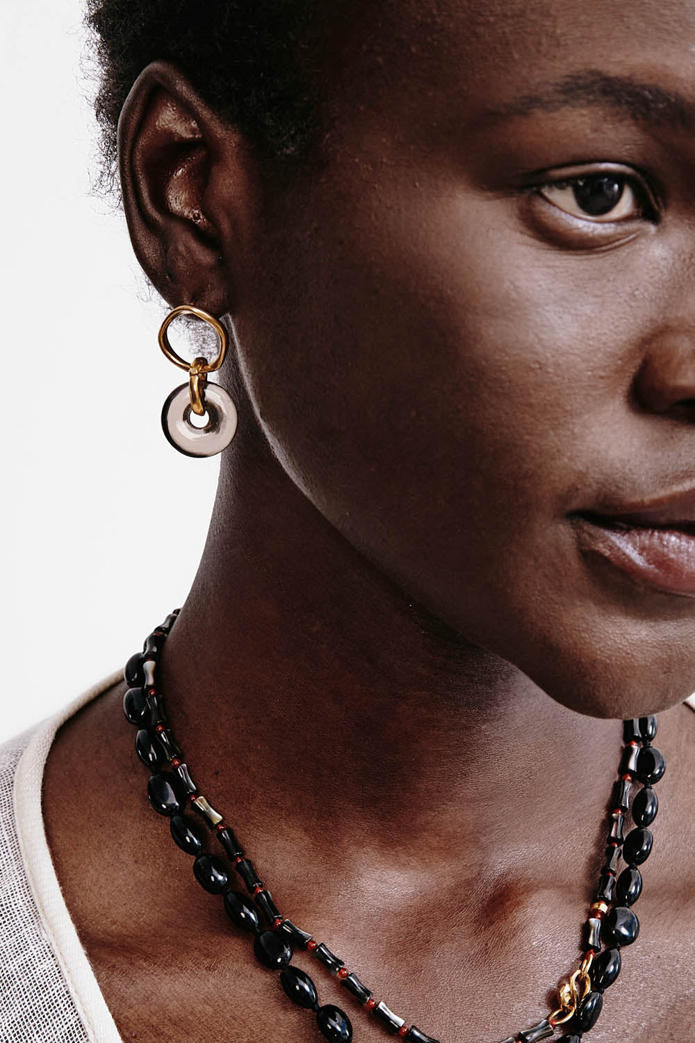 Tova Hoop Earrings with Smoky Quartz - Elegant Dangle Jewelry for Women, Perfect for Parties, Weddings & Everyday Wear