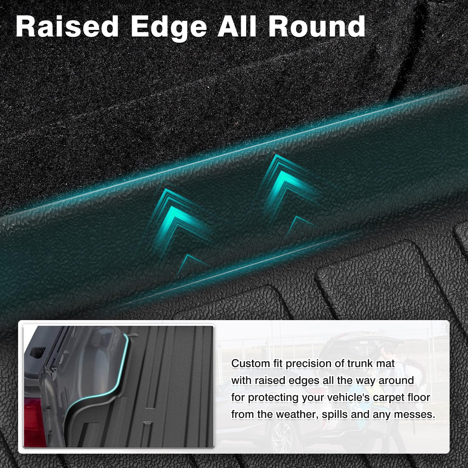 Mixsuper Heavy Duty TPE Truck Bed Mat for 2007-2021 Toyota Tundra 5.5ft Bed | All-Weather, Odorless, Non-Slip Black Bed Liner | Perfect for Hauling, Camping & Off-Road Protection