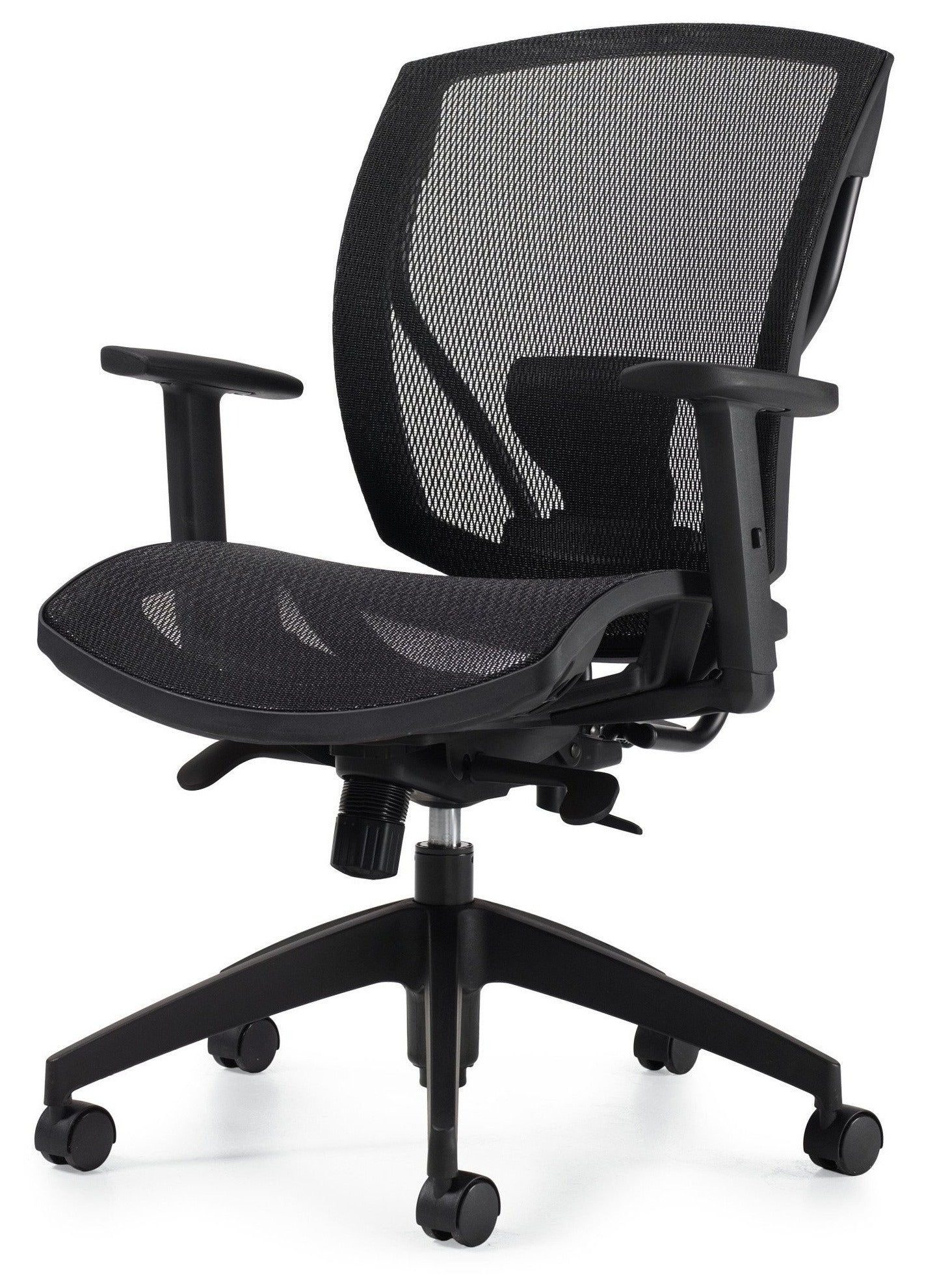 OTG2821 Mesh Seat and Back Synchro Tilter Ergonomic Office Chair - Adjustable Height & Lumbar Support for Home & Office Workspaces