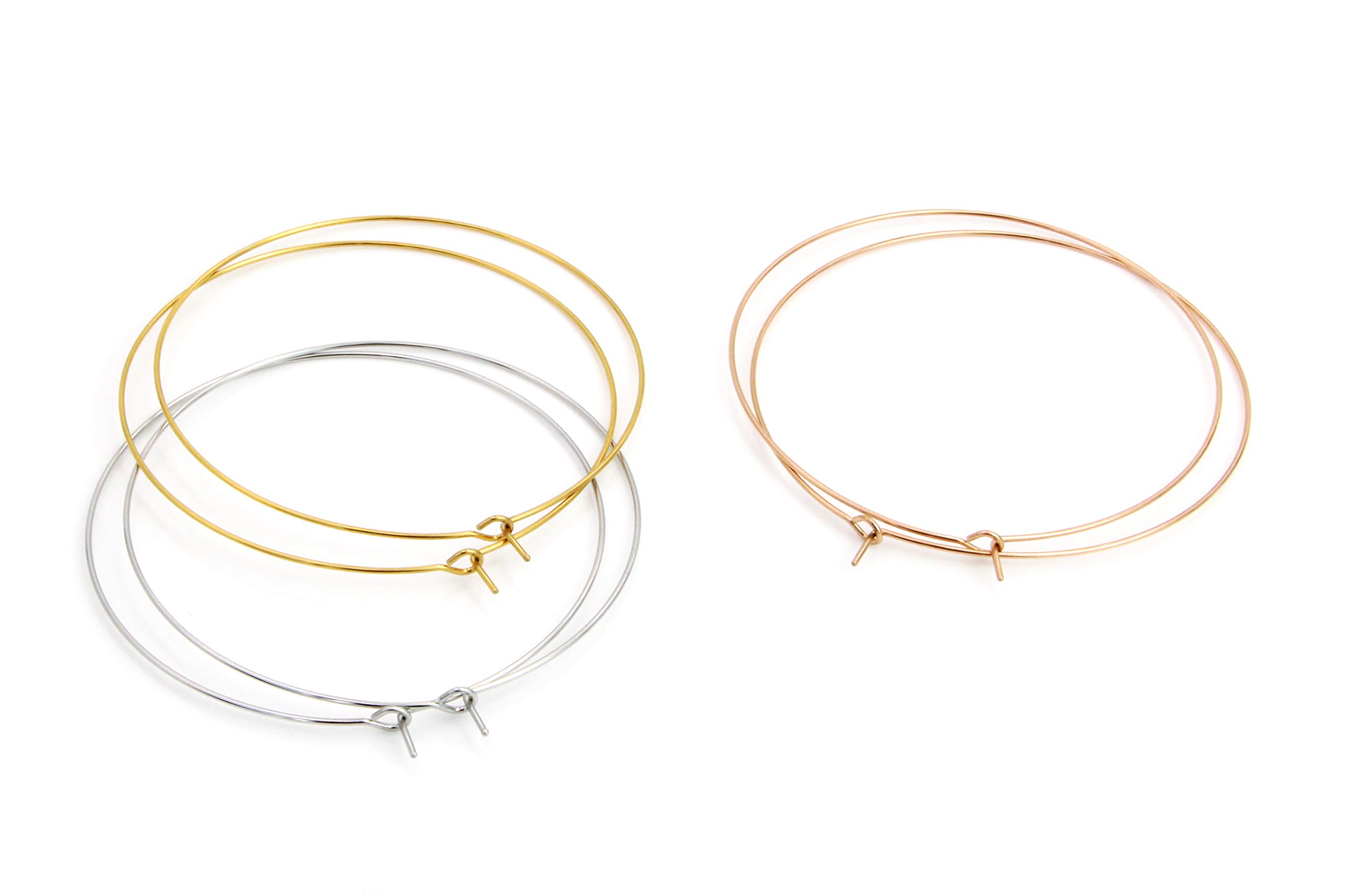 3 Pairs Large Gold Hoop Earrings for Women - 18K Gold Plated Lightweight Stainless Steel, Minimalist Geometric Round Earrings Set | Perfect for Everyday Wear, Parties & Special Occasions