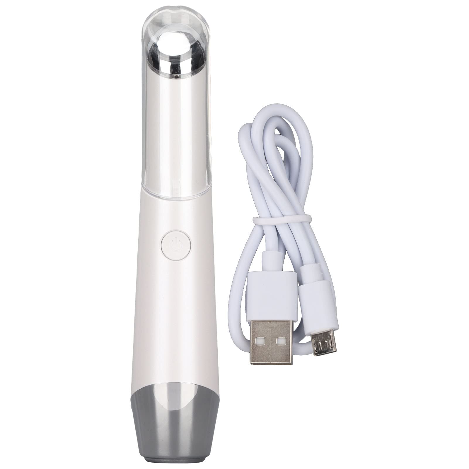 Electric Eye Massage Wand with Vibration & Heating - Portable Warm Compress for Puffy Eyes, Dark Circles & Wrinkles Relief - Perfect for Home/Office/Travel Use