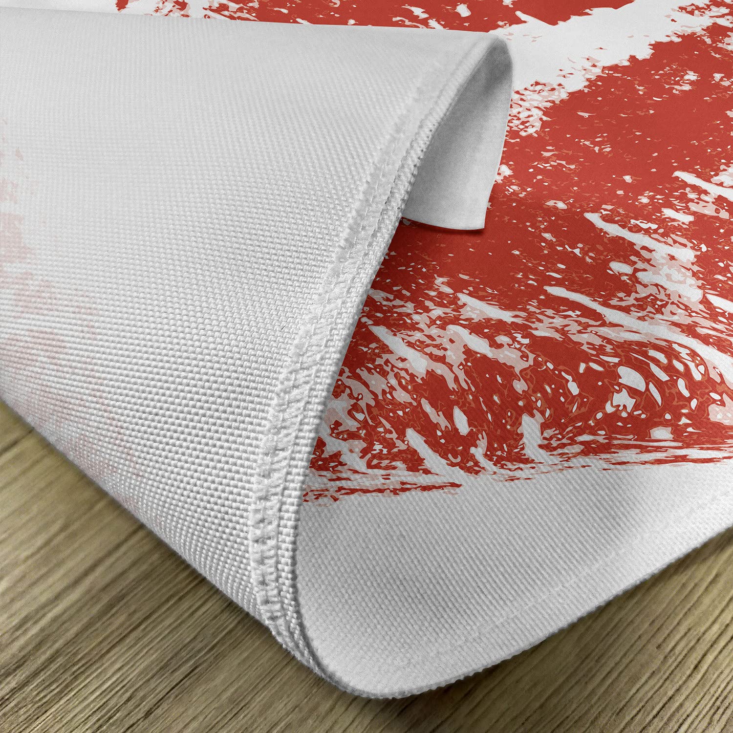 Ambesonne 4-Piece Kiss Placemats Set - Romantic Red Lipstick Heart Design for Dining Table Decor, Washable Fabric Place Mats for Kitchen & Dining Room - Perfect for Valentine's Day, Date Night & Romantic Dinners (Red & White)