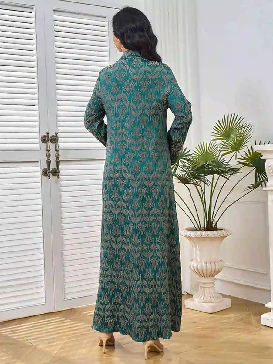 Handmade Beaded Eid Kaftan Dress for Women - Elegant Embroidered Maxi Dress for Special Occasions | Perfect for Eid Celebrations, Weddings, and Parties