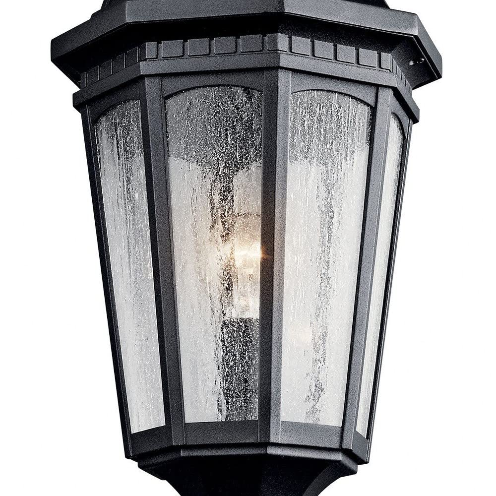 Traditional Black Outdoor Post Lantern - 23.75