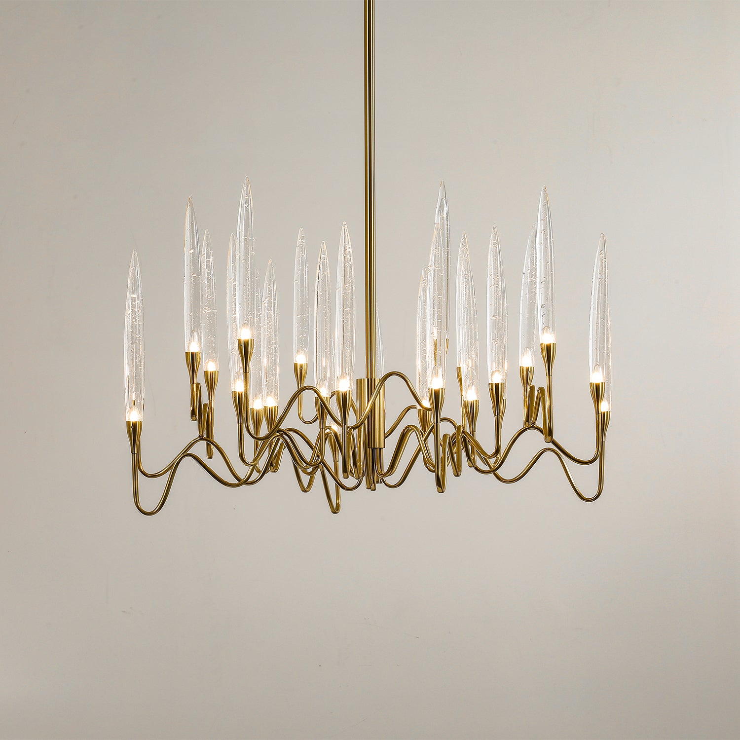 Elegant Classical Candelabrum Chandelier - Antique Brass Crystal Ceiling Light Fixture for Dining Room, Living Room & Bedroom Decor