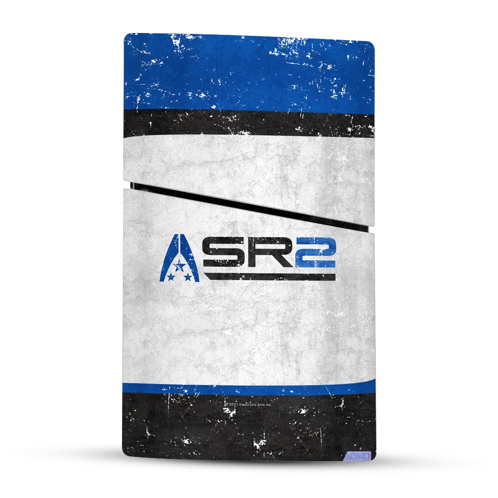Official EA Bioware Mass Effect SR2 Normandy Vinyl Decal Skin with 3 Badges & Logos - Compatible with PS5 Slim Digital Edition Console & DualSense Controller - Perfect for Gaming Setups & Collector Displays