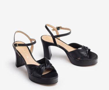 Unisa ONOA Black Platform Sandals for Women - Comfortable High Heel Summer Shoes for Beach, Party & Casual Wear
