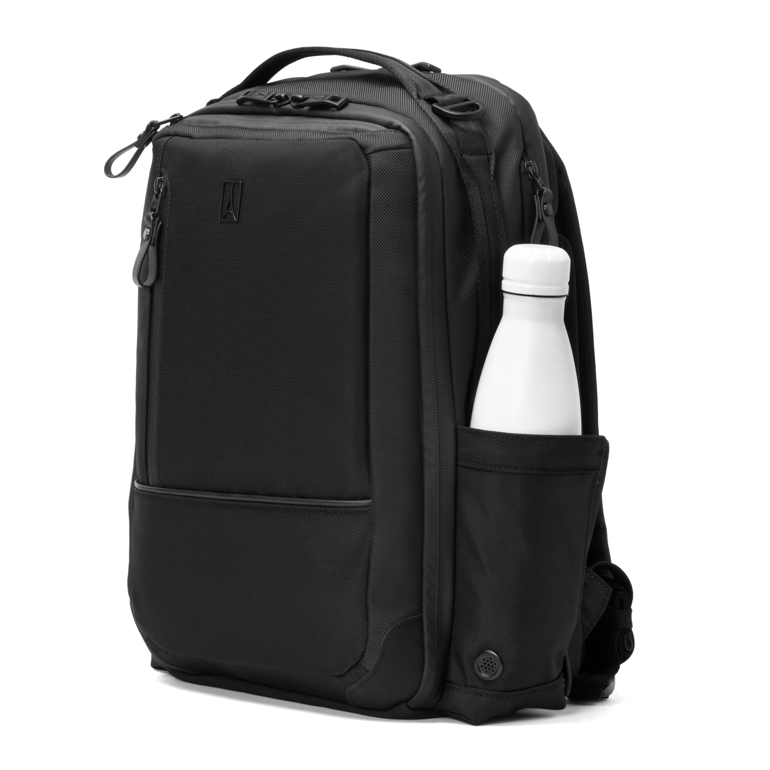 Travelpro Altitude Slim Expandable 20-24L Laptop Backpack for 16 Inch Laptop - Water Resistant Business Backpack for Men & Women - Perfect for Work, Travel & Commuting - Jet Black