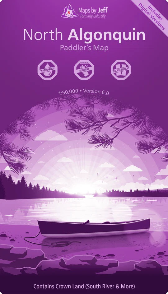 Jeff North Algonquin Maps - Premium Waterproof Hiking & Camping Maps for Outdoor Adventures in Algonquin Park
