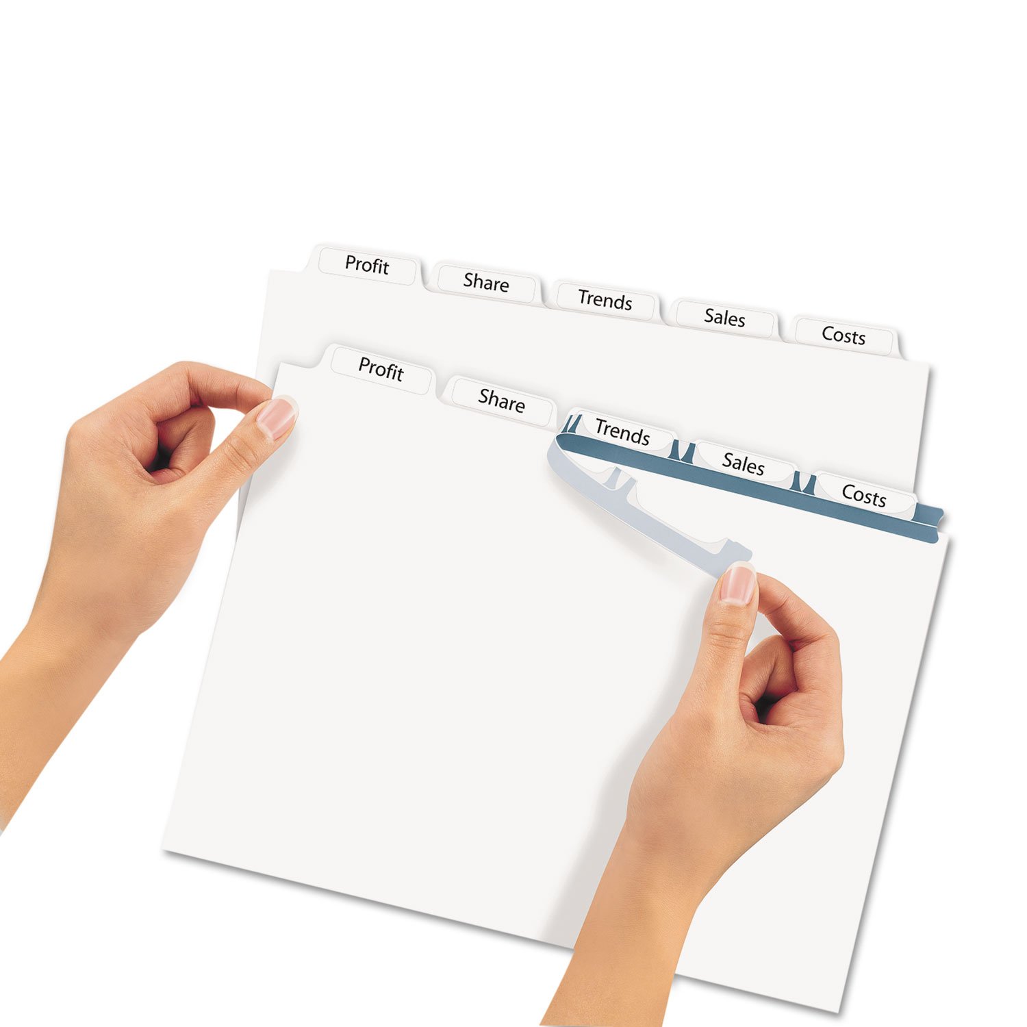 Avery Index Maker Clear Label Divider Tabs - 5-Tab Set for Organizing Files, Folders, and Documents - Perfect for Office, School, and Home Organization