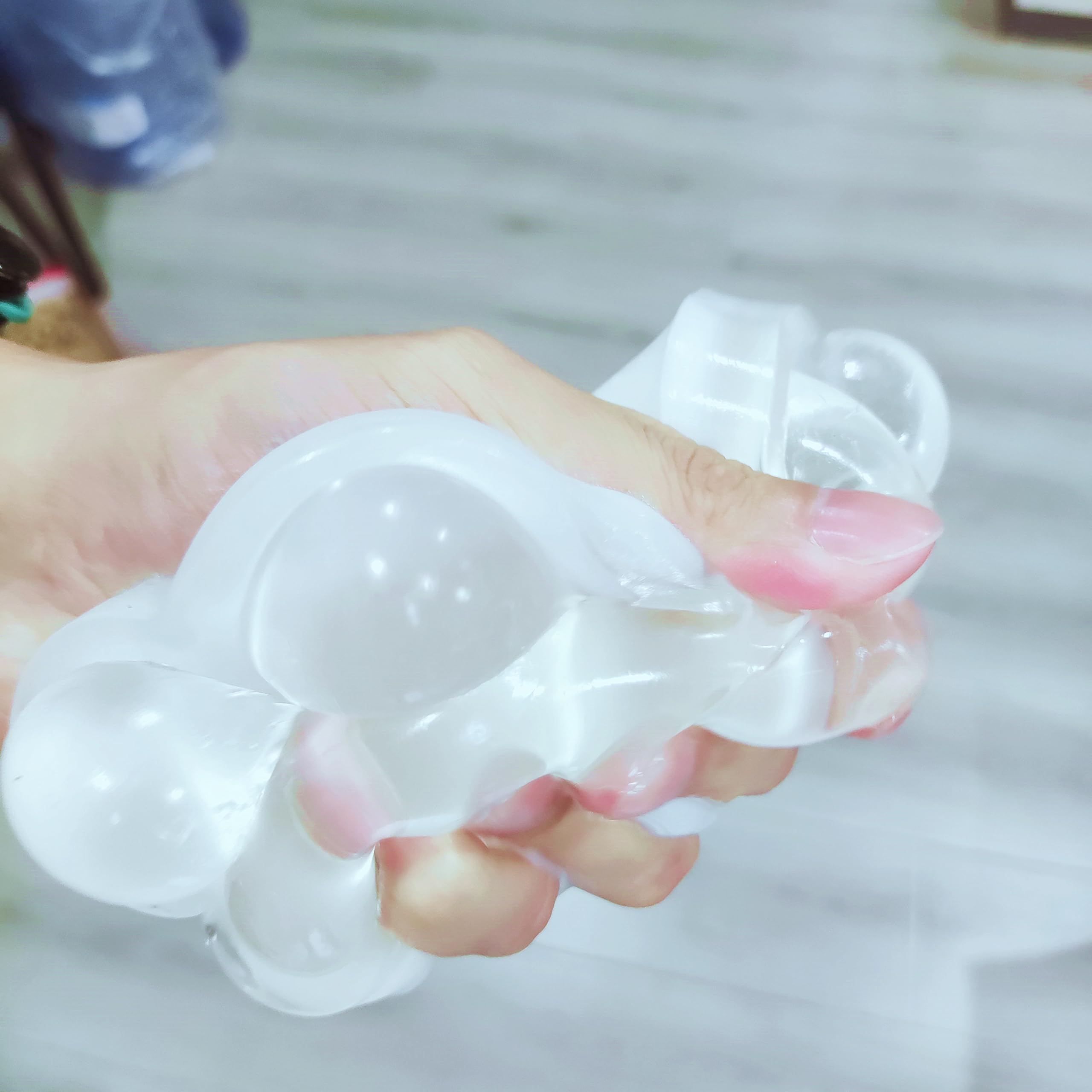 Big Cat Paw Squishy Toy - 5.5 Inch Clear Stress Relief Squeeze Toy for Adults & Kids | Soft High Resilience Desk Toy for Office, Anxiety Relief & Sensory Play | Fun Fidget Toy for Stress Management & Focus