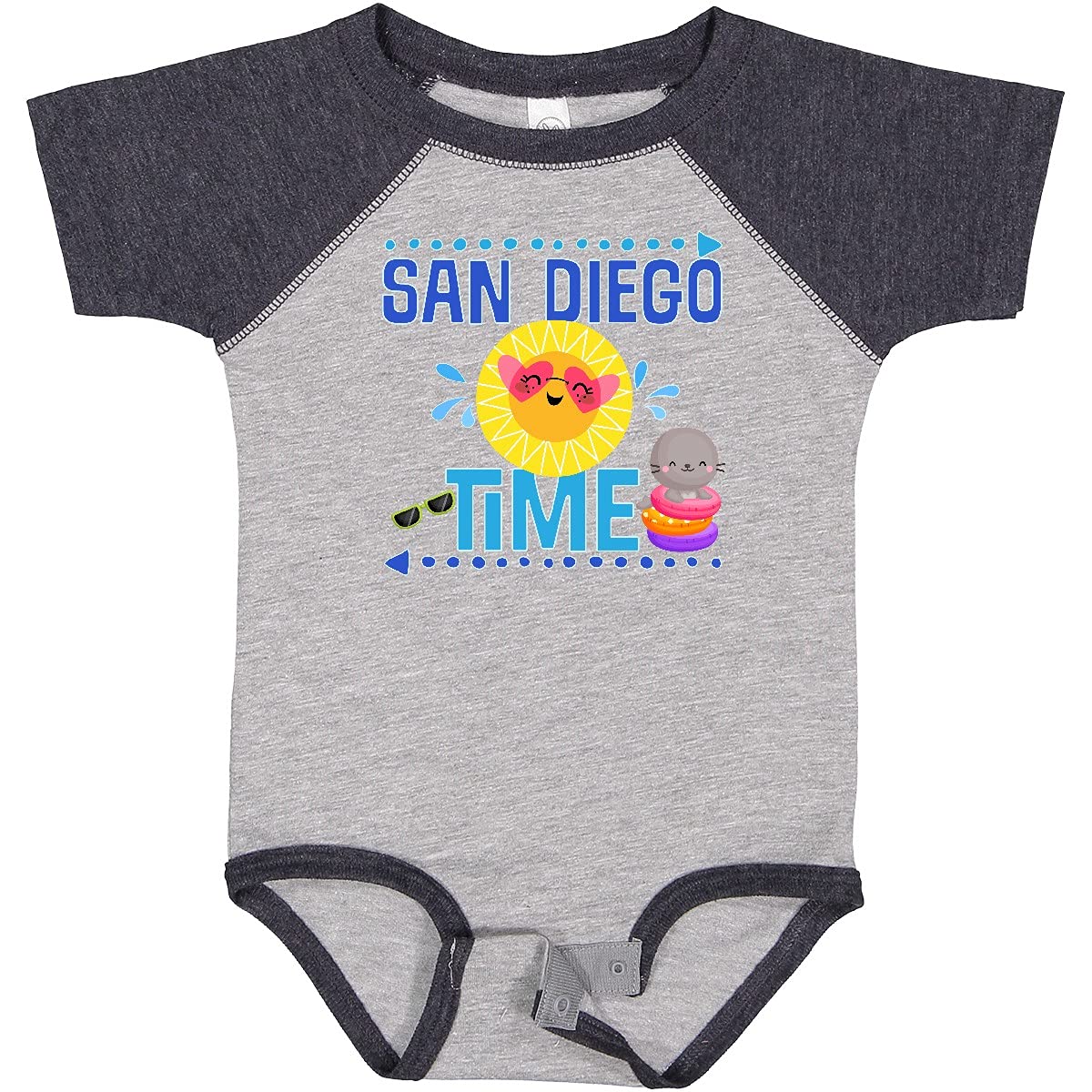 Inktastic San Diego Vacation Cute Beach Baby Bodysuit - Soft Cotton Infant Onesie for Boys & Girls - Perfect for Beach Trips, Family Vacations & Photo Shoots