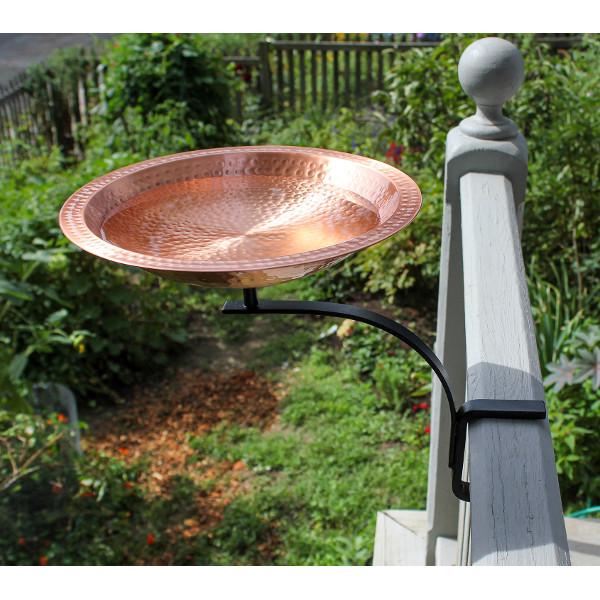 Handmade Hammered Solid Copper Birdbath for Garden - Outdoor Decorative Bird Bath with Rustic Patina Finish - Perfect for Attracting Birds to Your Backyard, Patio or Garden Decor