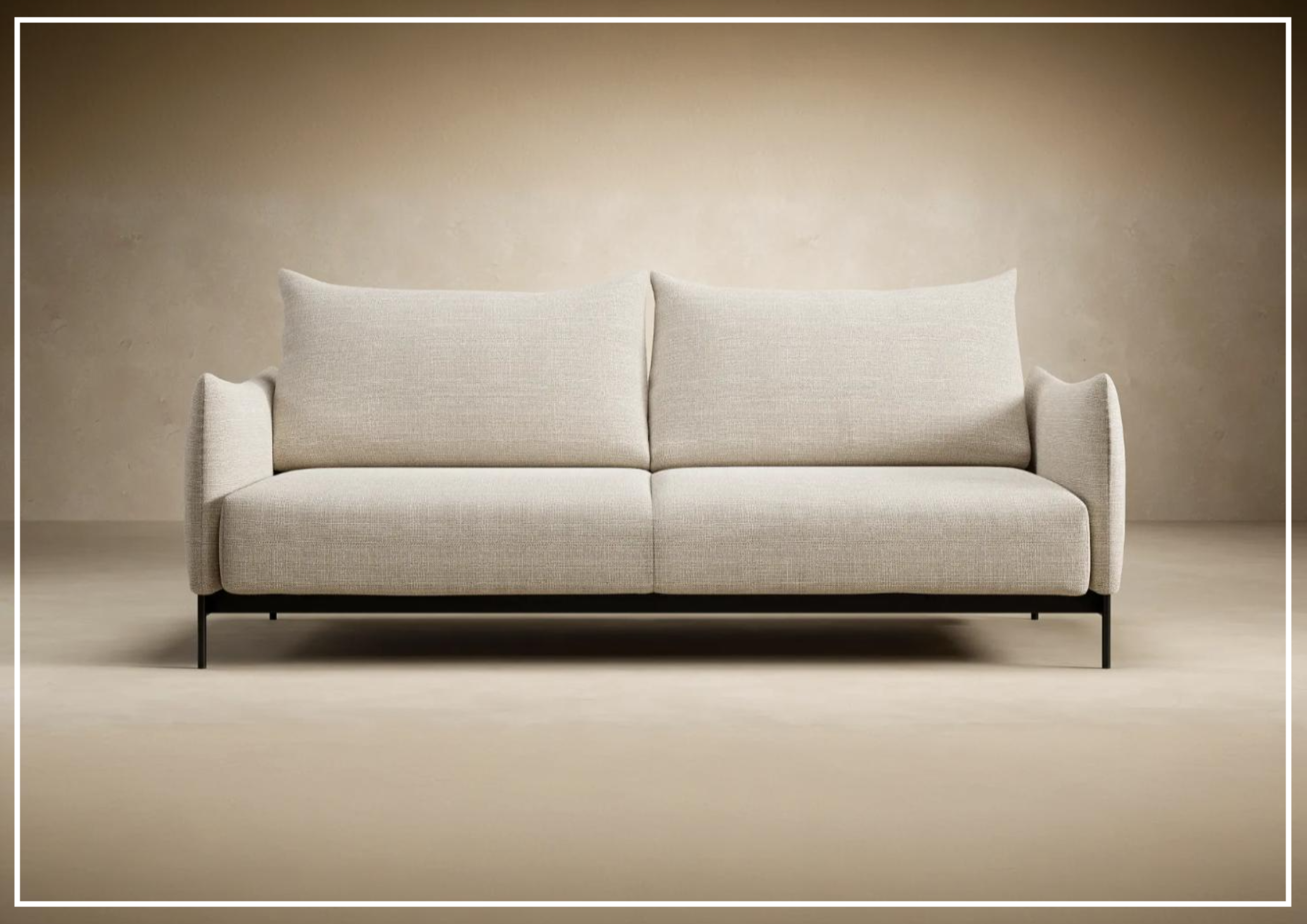 Innovation Living Malloy 2-Seater Fabric Convertible Sofa Bed with Ottoman - Space-Saving Sleeper Sofa for Small Apartments & Guest Rooms