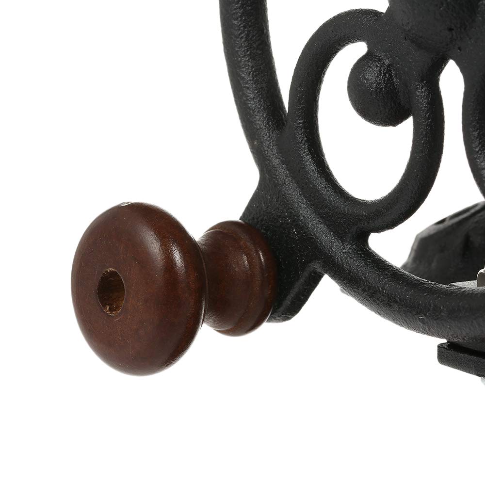 Vintage Cast Iron Manual Coffee Grinder - Adjustable Hand Crank Mill with Grind Settings & Drawer - 11.5 x 11.5 x 26 cm - Perfect for Home, Office, Camping & Travel Brewing