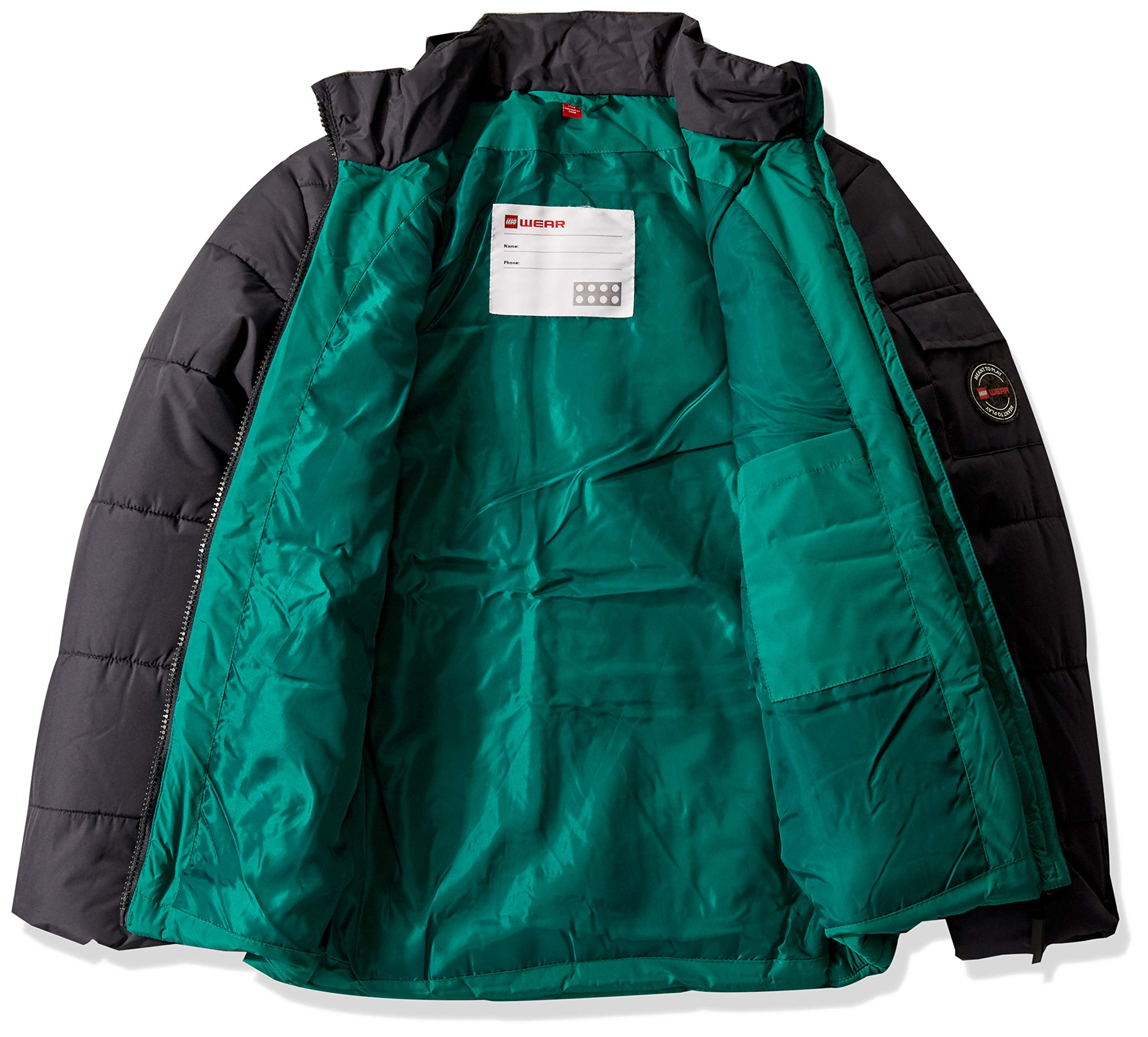 LEGO Wear Kids Jacket with Detachable Hood & Phone Pocket - Waterproof Windbreaker for Boys & Girls - Perfect for School, Outdoor Play & Travel Adventures