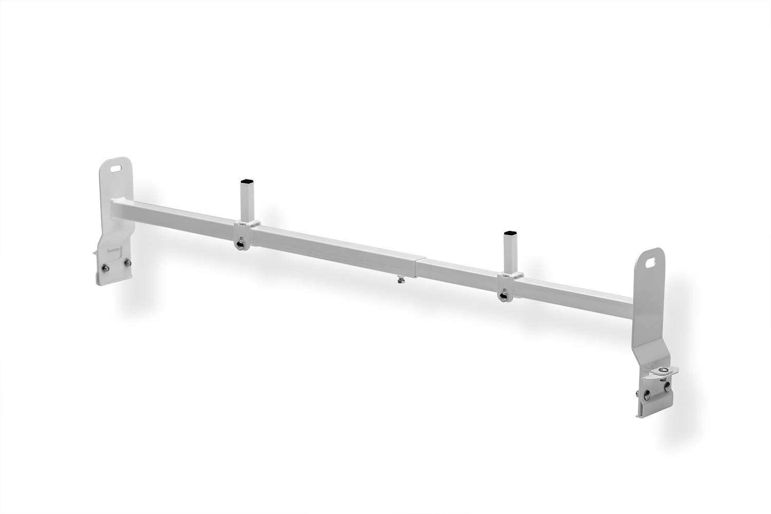 White Van Rack 2-Piece Set - Clamp-On Installation for Storage