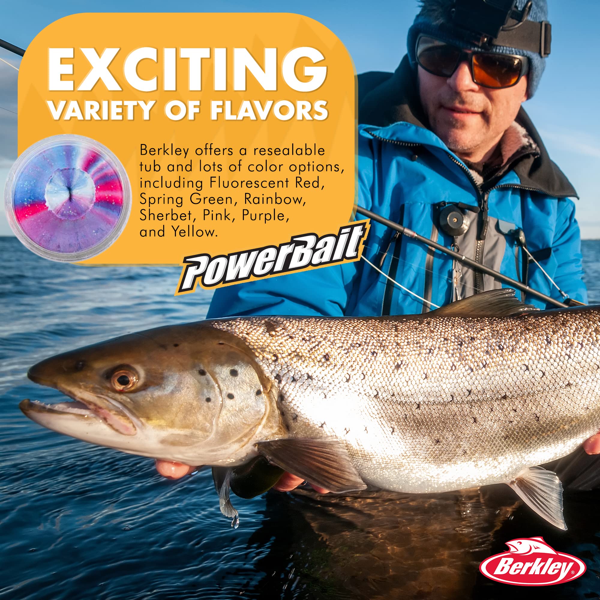 Lurwind Berkley PowerBait Captain America Glitter Trout Dough Bait Bundle - 6-Pack with Rigging Guide | Floating Trout Lure for Freshwater & Saltwater Fishing | Ideal for Trout, Bass, and Panfish | Perfect for Streams, Lakes, and Shoreline Fishing