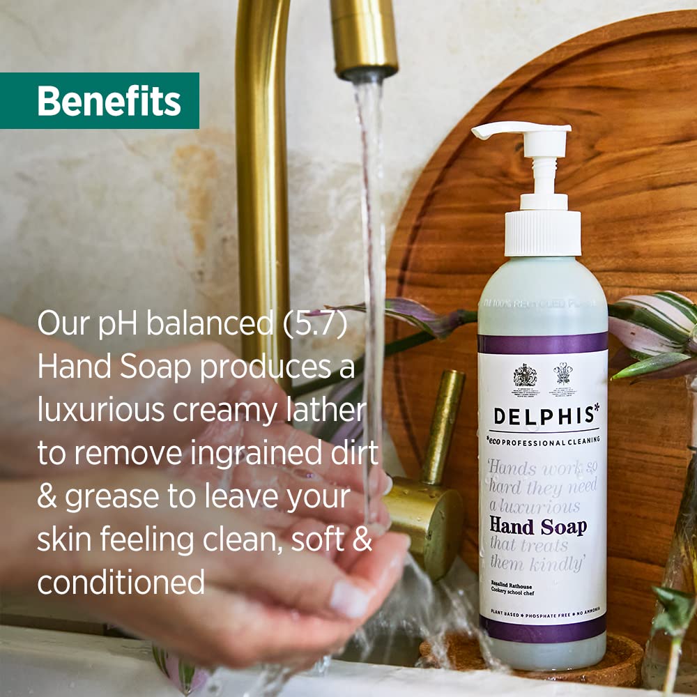 Delphis Eco Liquid Hand Soap Wash 350ml | Vegan & Cruelty-Free Hand Wash | Natural Plant-Based Formula | Perfect for Home, Office & Travel Use