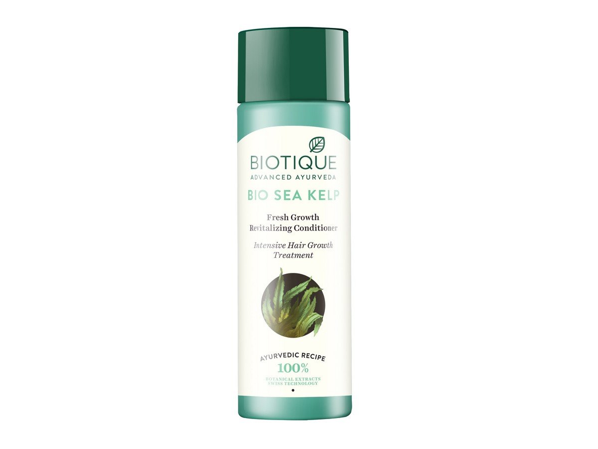Biotique Bio Sea Kelp Fresh Growth Revitalizing Conditioner & Bio Mountain Ebony Hair Growth Serum - 120ml Each for Damaged Hair Repair & Thinning Hair Treatment - Perfect for Daily Hair Care Routine & Scalp Nourishment