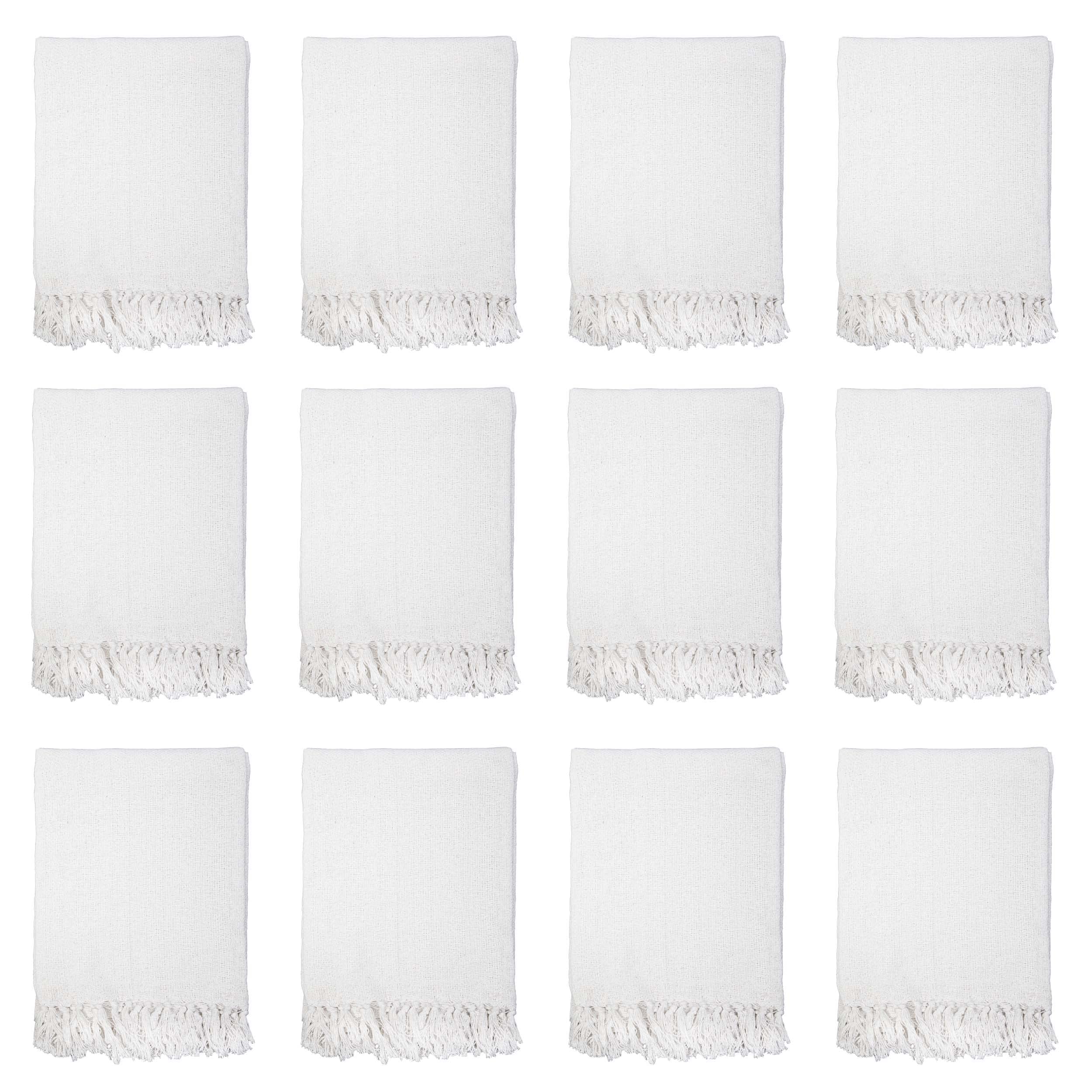 Arkwright 12-Pack Reversible 100% Cotton Blankets - All Season Lightweight Throw (50