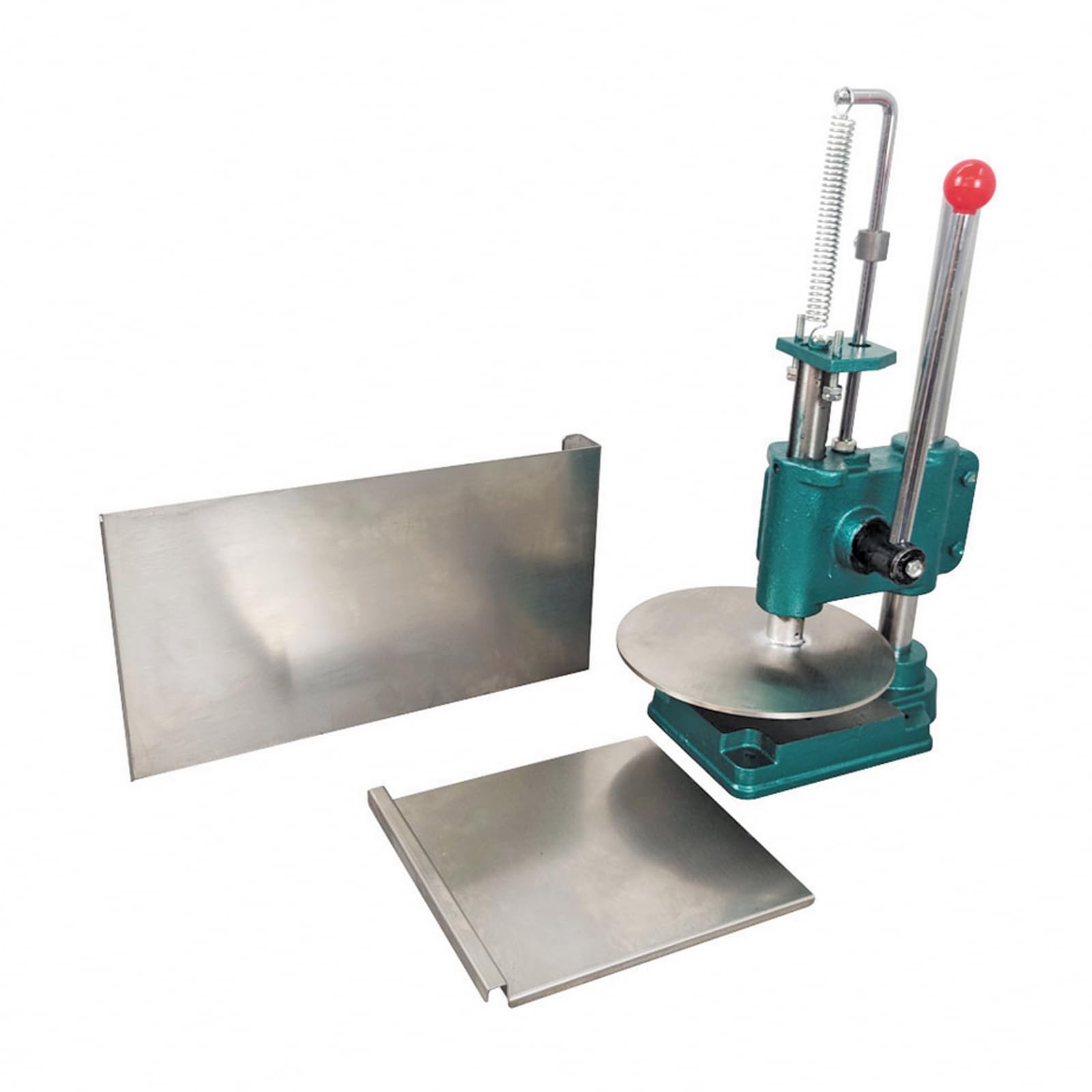 INTSUPERMAI 9.5 Inch Stainless Steel Manual Pizza Dough Press Machine - Perfect for Home Kitchen, Bakery, and Restaurant Use - Make Perfect Pizza Crusts, Pastries, and Dough Sheets Easily