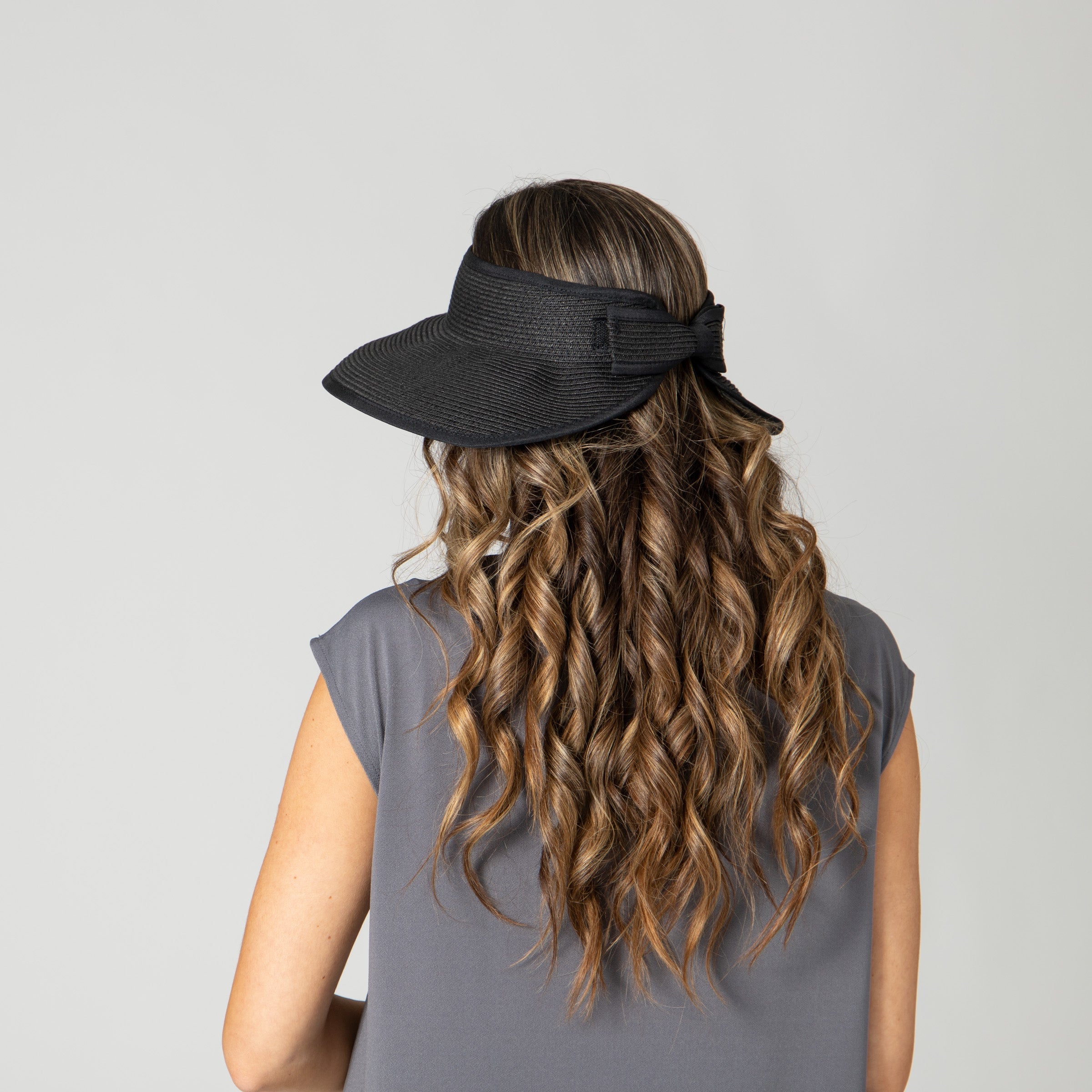Women's Ultrabraid Visor with Bow - Stylish Sun Hat for Running, Golf, Tennis & Outdoor Activities