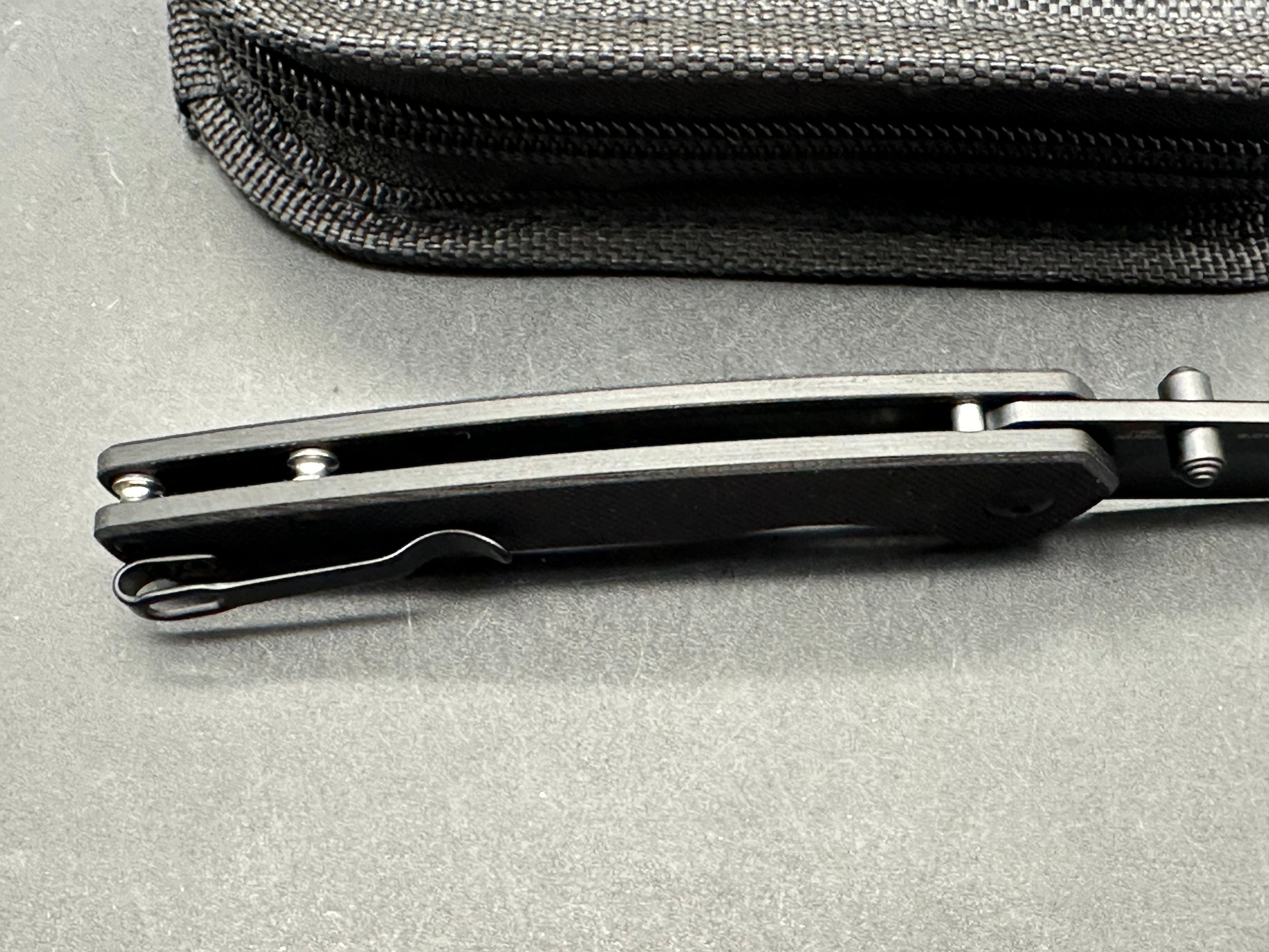 CJRB KAIN Folding Pocket Knife - Black G10 & Aluminum Handle, AR-RPM9 Steel Drop Point Blade - EDC, Camping, Hiking & Outdoor Survival Tool