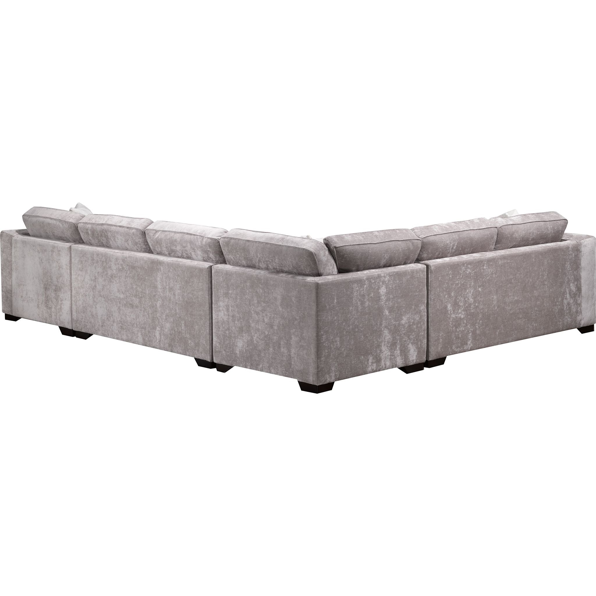 Amber 4-Piece Taupe Sectional Sofa Set - Modern L-Shaped Living Room Couch for Small Spaces & Family Gatherings