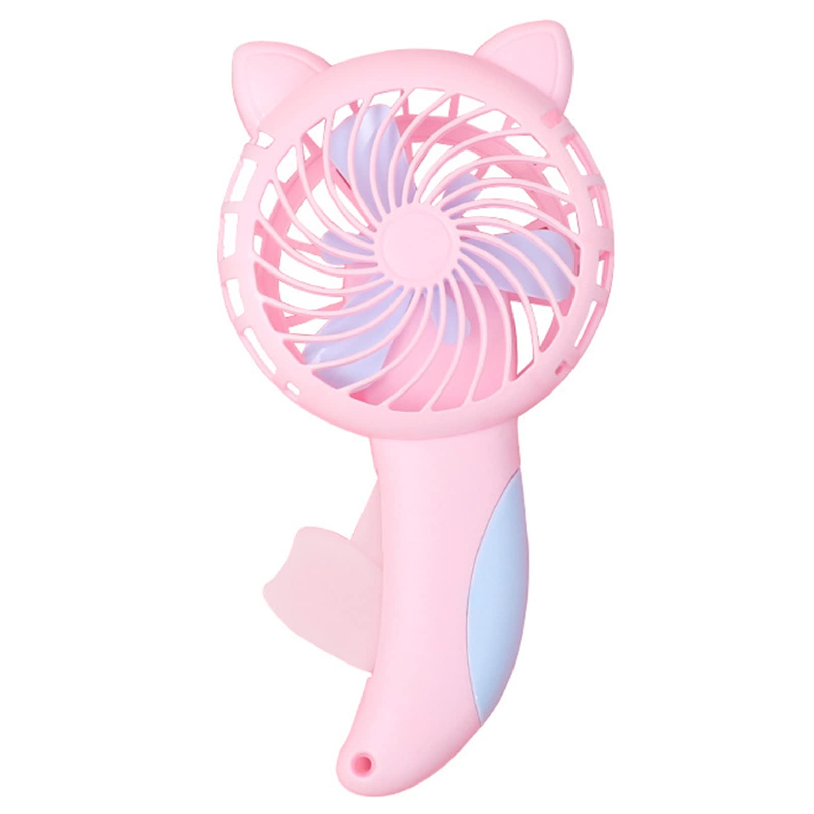 Bluelans Mini Handheld Fan - Portable Manual Hand Pressure Operated Personal Cooling Fan with Cute Cat Design for Kids, Women & Men - Perfect for Indoor, Outdoor, Travel, Office & Summer Use - Random Color