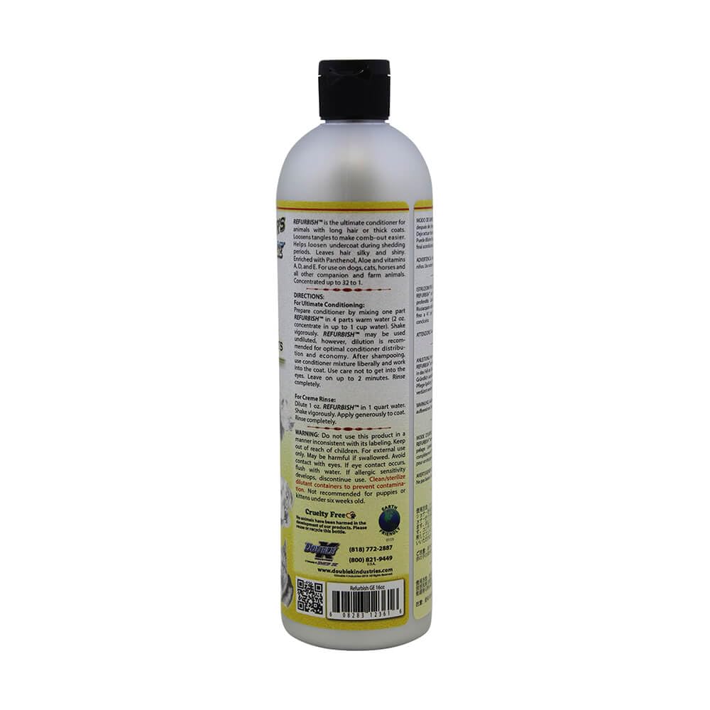 Groomer's Edge Re-Fur-Bish Pet Conditioner - 16 oz Dog & Cat Detangling & Moisturizing Solution | Perfect for Professional Grooming & At-Home Pet Care