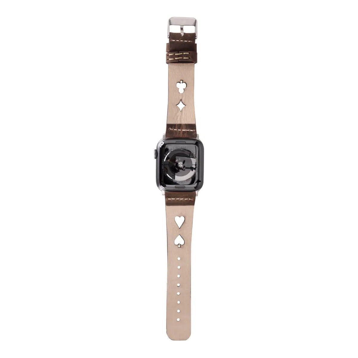Premium Dark Brown Leather Sport Strap for Apple Watch - Comfortable & Durable Replacement Band for Workouts, Running & Everyday Use