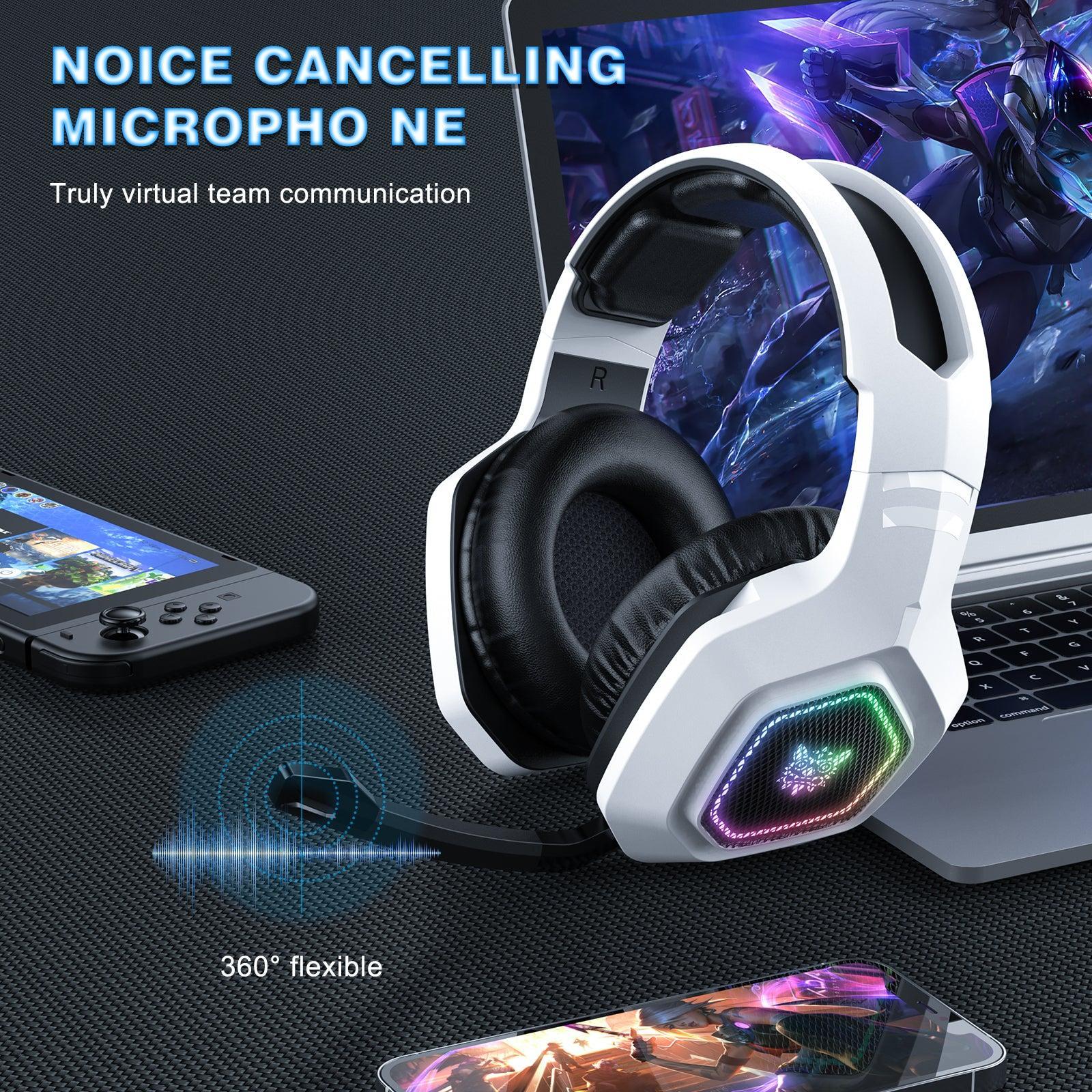 ONIKUMA B100 Wireless Gaming Headset - Bluetooth 2.4G & Wired 3-Mode Lightweight Over-Ear Headphones for PC, PS5, Xbox - Perfect for Esports, Streaming & Online Gaming
