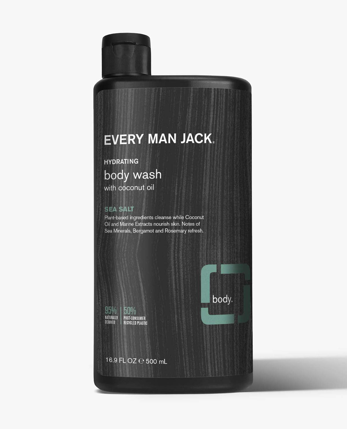 Every Man Jack Natural Body Wash for Men - Hydrating & Refreshing Shower Gel with Shea Butter & Aloe - Perfect for Daily Use & Post-Workout Shower