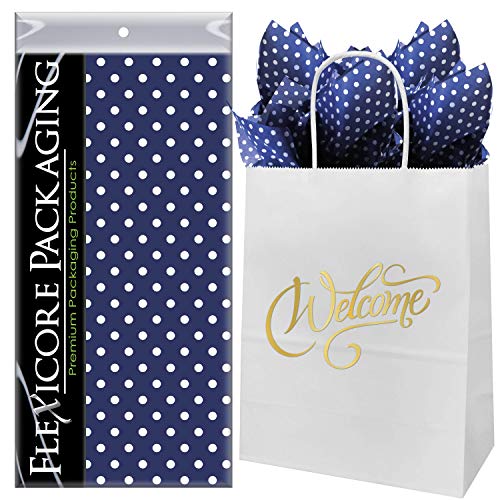 Navy Blue Polka Dots