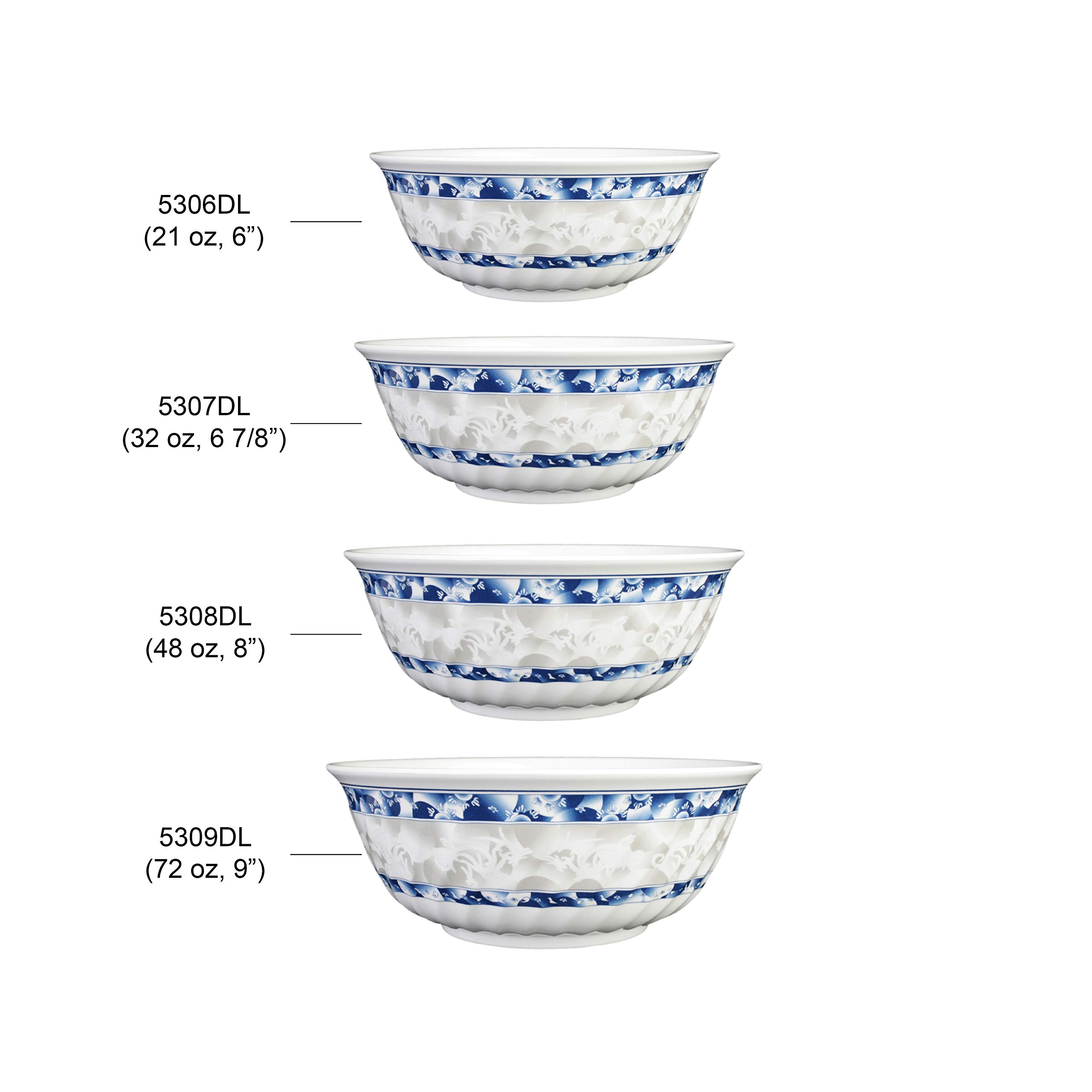 Premium Blue Dragon Melamine Dinnerware Set - 8
