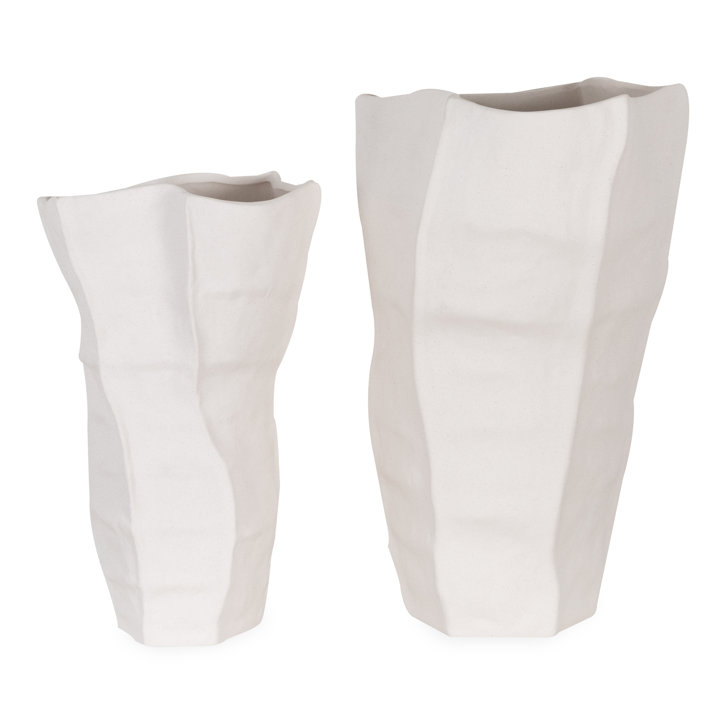 Elegant White Ceramic Vase for Home Decor - Handcrafted Drift Design Perfect for Living Room, Dining Table & Wedding Centerpieces
