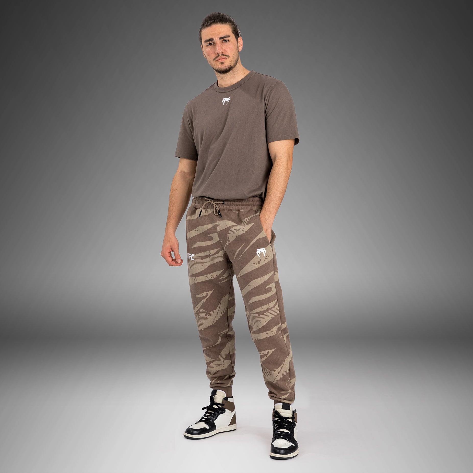 Venum UFC Adrenaline Fight Week Men's Training Pants - Desert Camo Combat Gear for MMA, Boxing & Gym Workouts