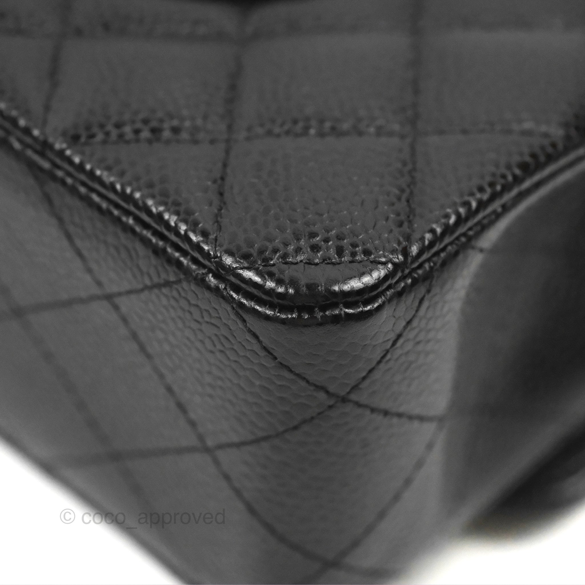 Chanel Classic Medium Double Flap Bag in Black Caviar Leather with Gold Hardware - Luxury Designer Handbag for Women, Perfect for Work, Evening Events & Special Occasions
